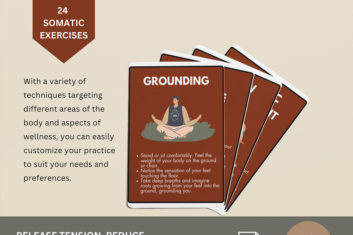 Somatic Exercises Printable Cards, a Templates & Theme by GolokaTherapy (Photo 5 of 7)