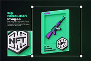NFT Cards Pack 3D, an Object Graphic by Dope Design (Thumbnail 3 of 6)