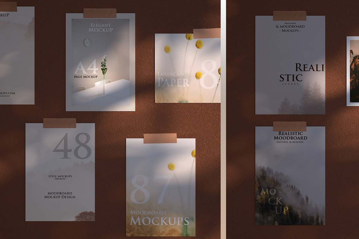 Set of Mood Board Mockups, a Books & Magazine Mockup by StyleMockups (Photo 7 of 13)