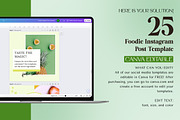 Foodie Instagram Post Canva Template, a Social Media Template by Snapybiz (Thumbnail 2 of 10)