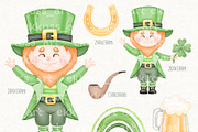 St Patricks Day Gnome Irish Clipart, an Illustration by ekossa_art (Thumbnail 2 of 6)