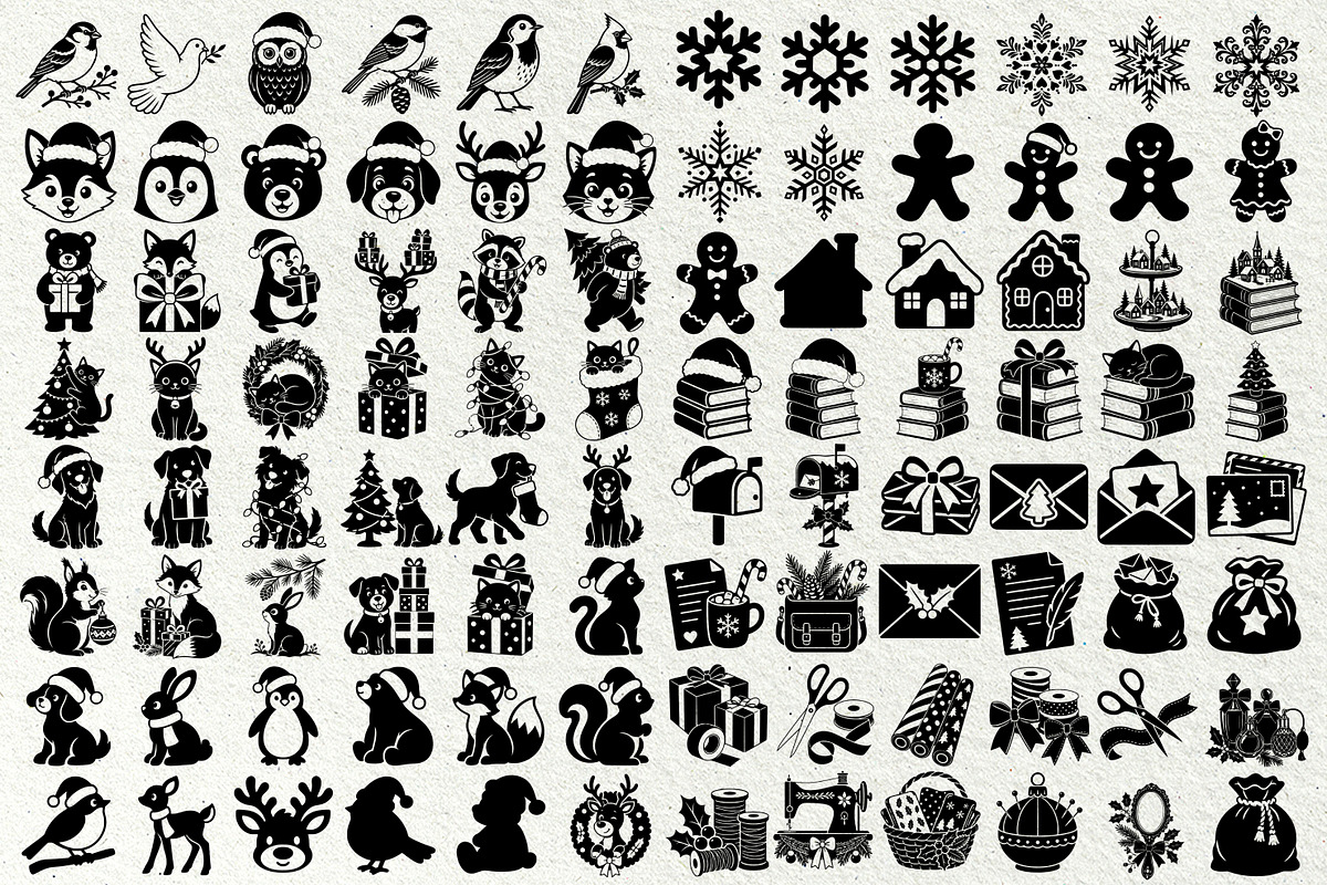 Christmas SVG Clipart Bundle, a Seasonal Illustration by DENIDigitalArtSudio (Photo 12 of 14)