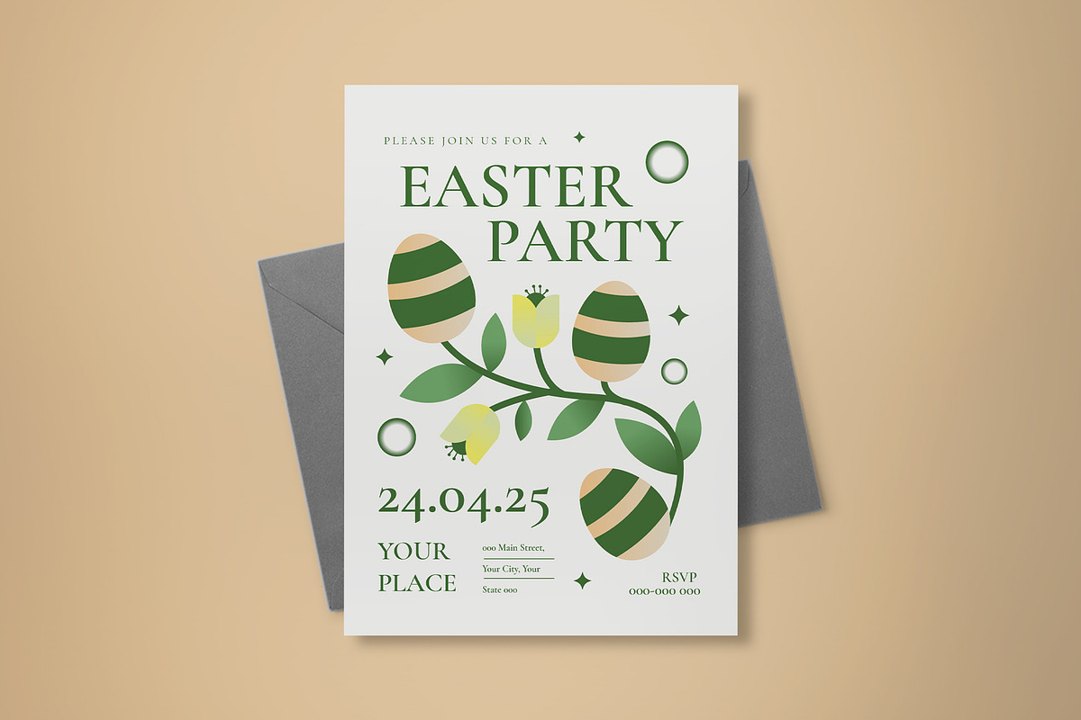 Easter Invitation, an Invitation Template by graphicook (Photo 3 of 3)