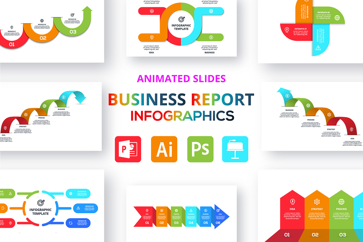 Business Report Presentation, a Presentation Template by Infographics project (Photo 1 of 9)