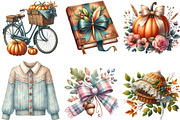 Hand-drawn Coquette Autumn Clipart, an Illustration by Designking (Thumbnail 2 of 4)