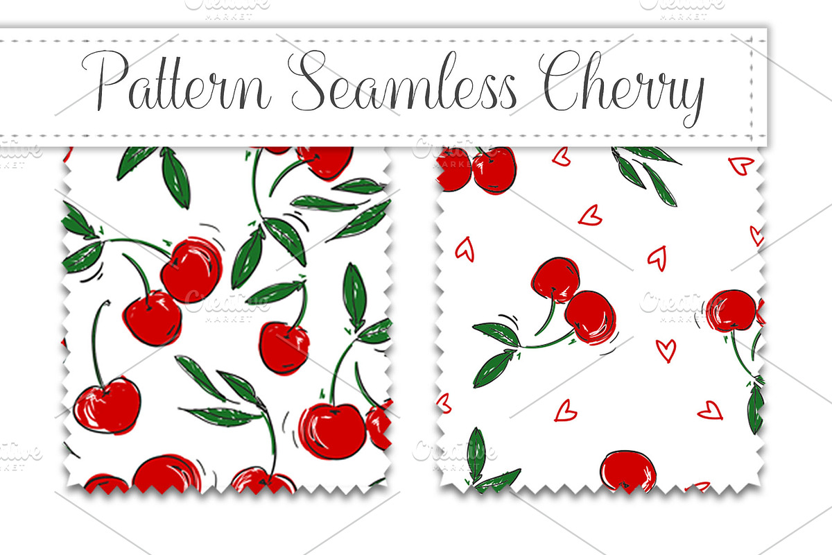 Pattern Seamless Cute Cherry, a Pattern Graphic by Sweet_print (Photo 1 of 4)