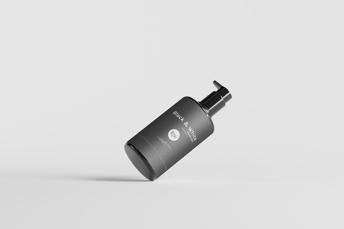 Black & White Mockups - Pump Bottles, a Packaging Mockup by pmvch (Photo 119 of 160)