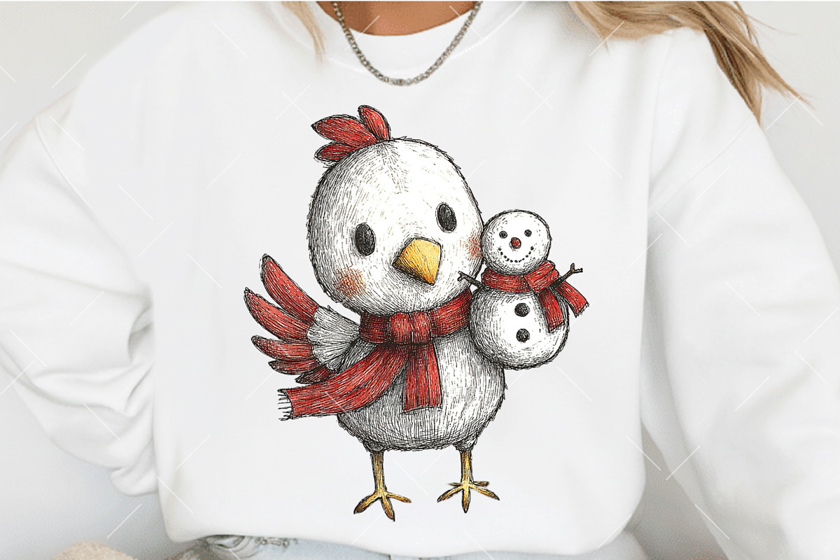 Hand-Drawn Christmas Animals Clipart, an Illustration by OK Design (Photo 4 of 6)