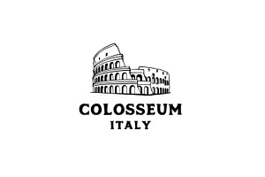 Colosseum logo design vector