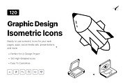Isometric Graphic Design Icons, an Icon by Vectors Market (Thumbnail 1 of 5)