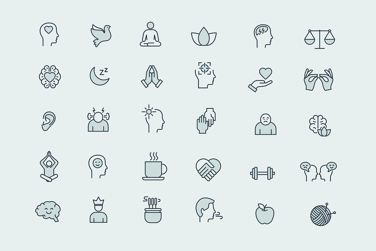 30 Mindfulness Icons, an Icon by Creative VIP (Photo 2 of 5)