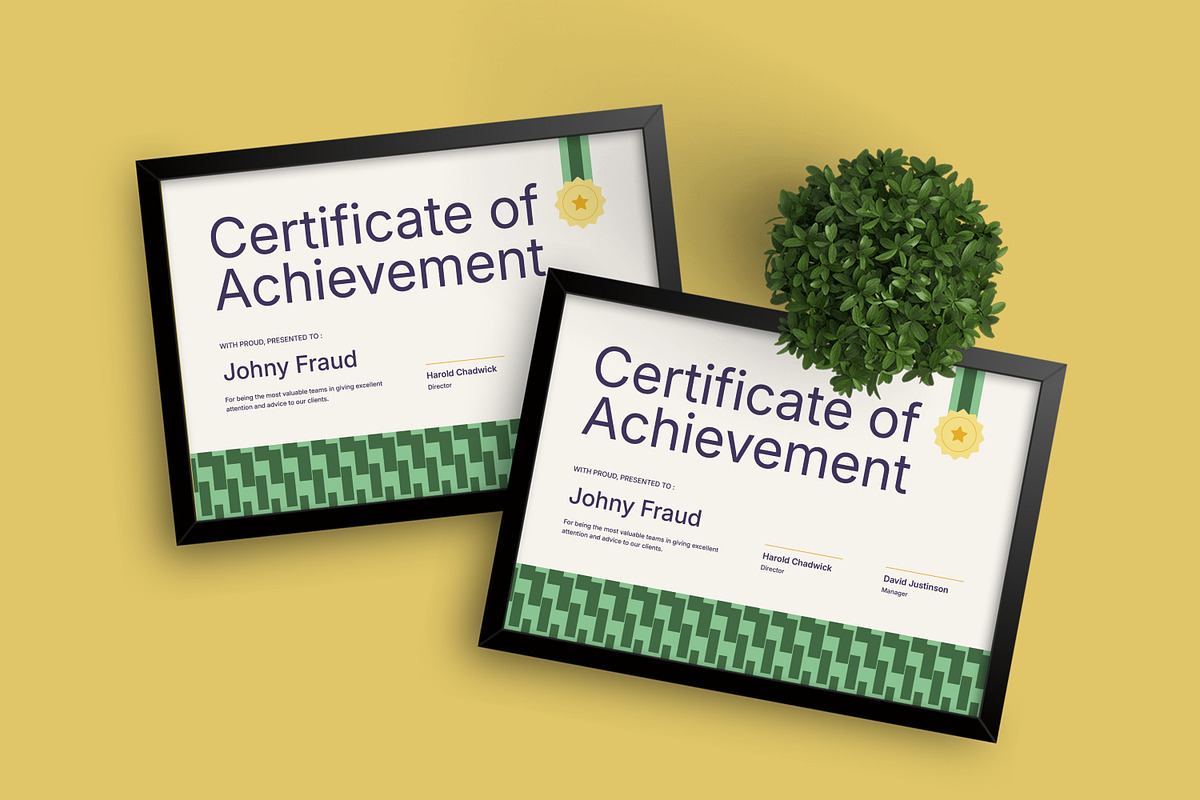 Achievement - Certificate, a Templates & Theme by Izdihaar_Studio (Photo 3 of 3)