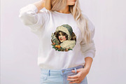 Vintage Christmas Lady Clipart Bund, an Illustration by SVGArt (Thumbnail 8 of 8)