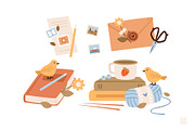 Cozy Reading Clipart Bundle, an Education Illustration by vik.stock (Thumbnail 7 of 8)
