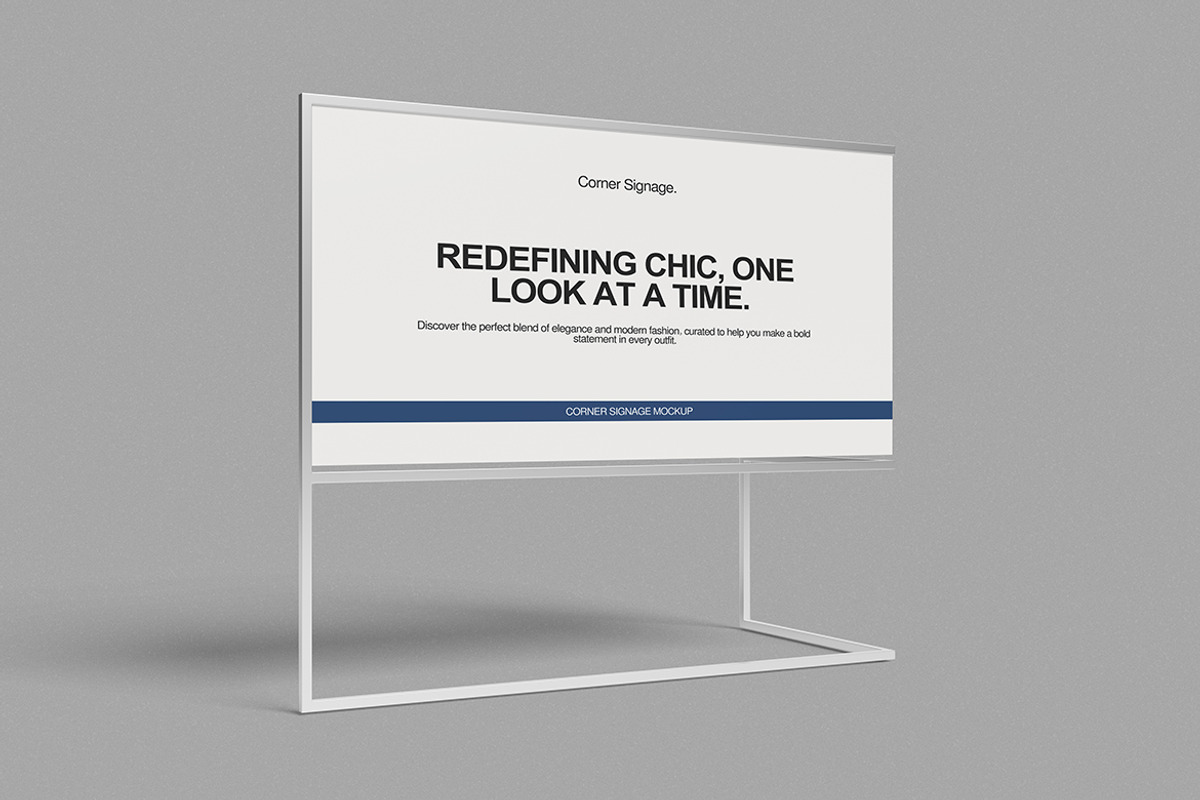 Corner Signage Mockup, a Product Mockup by swsi-studio (Photo 2 of 5)