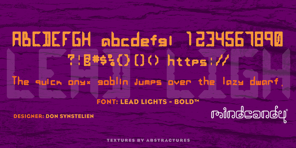 Lead Lights™, a Font by MINDCANDY (Photo 3 of 4)