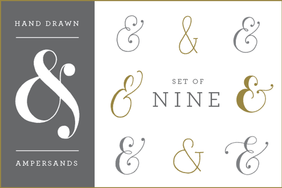 9 Hand Drawn Ampersands, an Illustration by Bianca Mascorro Art (Photo 1 of 4)