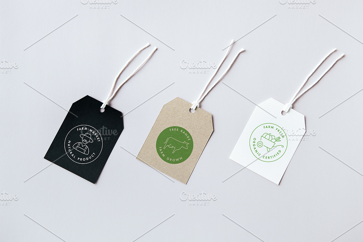 Organic food - logos and badges, a Branding & Logo Template by oxygen_8 (Photo 2 of 5)