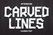 Carved Lines Wooden Font, a Font by PutraCetol Studio (Thumbnail 1 of 5)