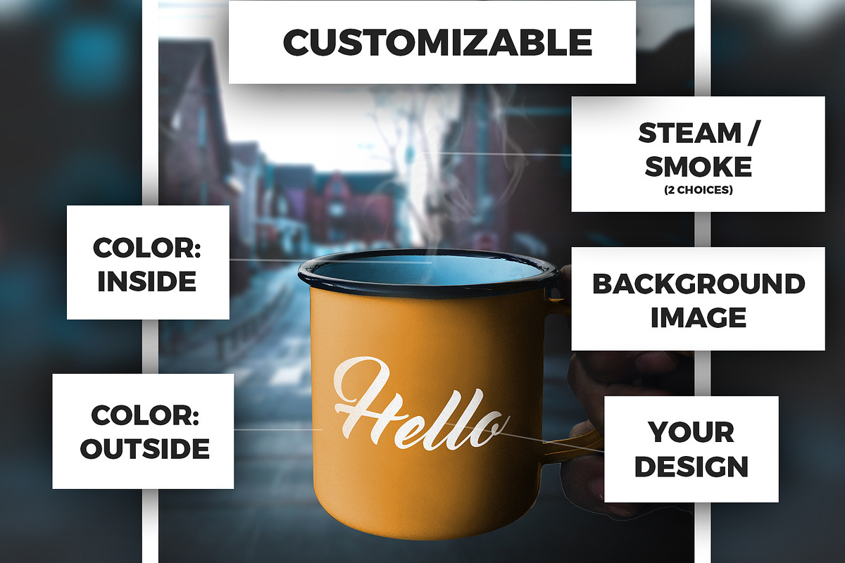 Hand holding Enamel Mug - Mockup, a Cups & Container Mockup by Europe.graphics (Photo 4 of 5)