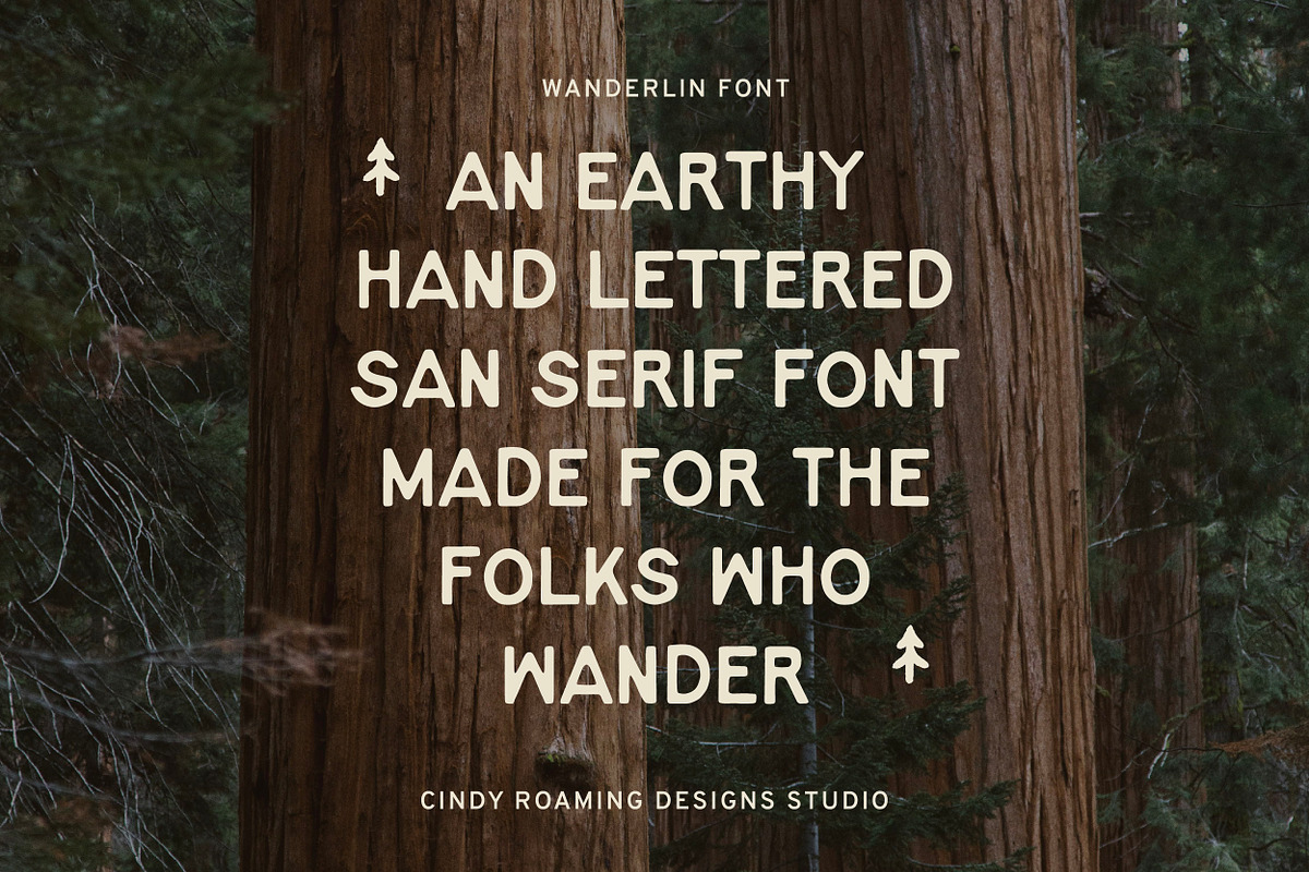 WANDERLIN by Cindy Roaming Designs, a Sans Serif Font by cindyroamingdesigns (Photo 3 of 6)