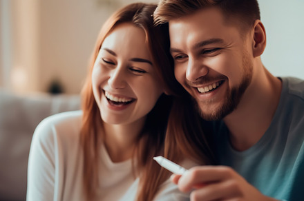 young couple looking pregnancy test, a Person Photo by Virgo Studio