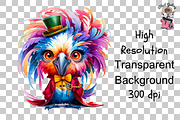 Quirky Parrot PNG Clipart Bundle, a Graphic by Clipart Bloom (Thumbnail 12 of 15)