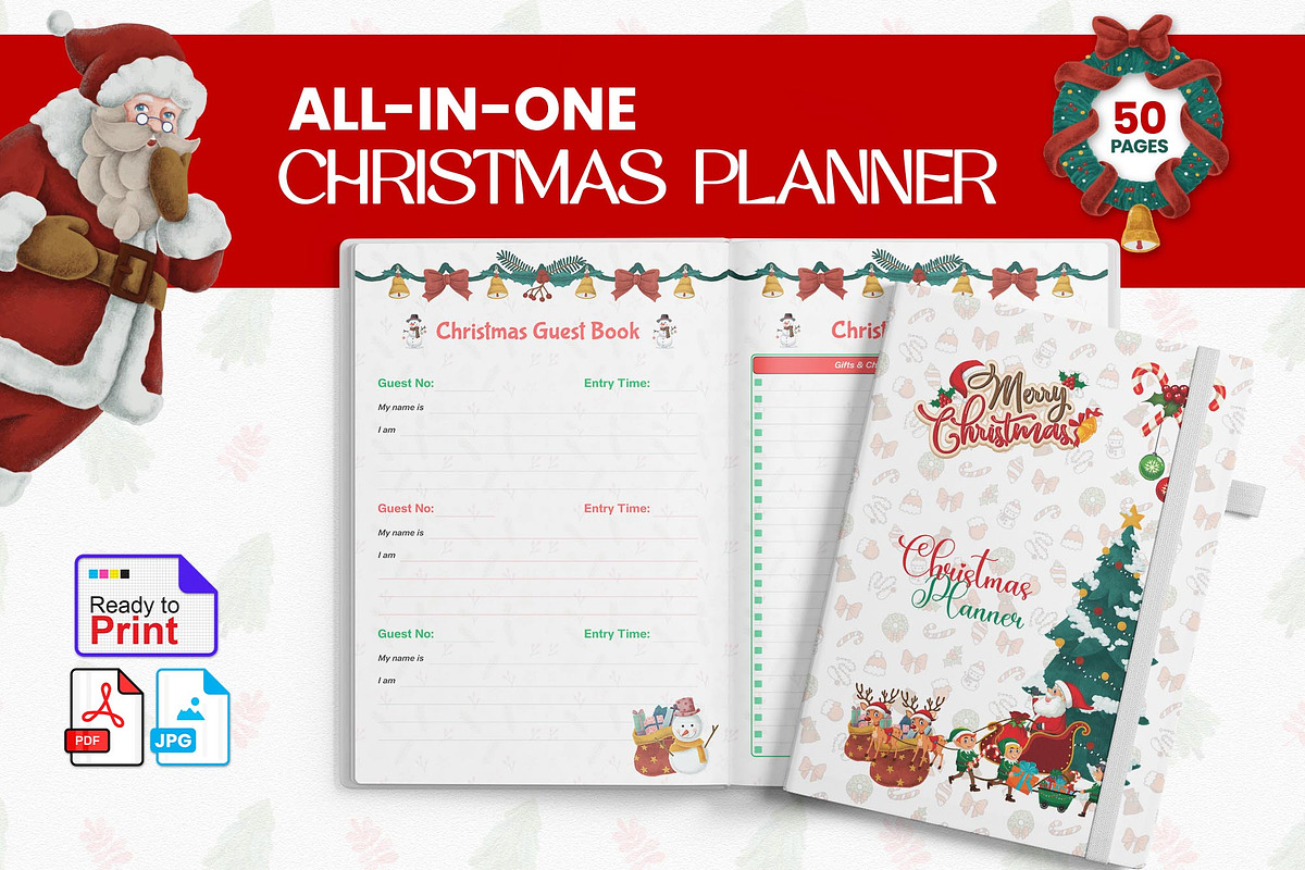 Christmas Planner Design Printable, a Stationery Template by Graphic Template (Photo 1 of 3)