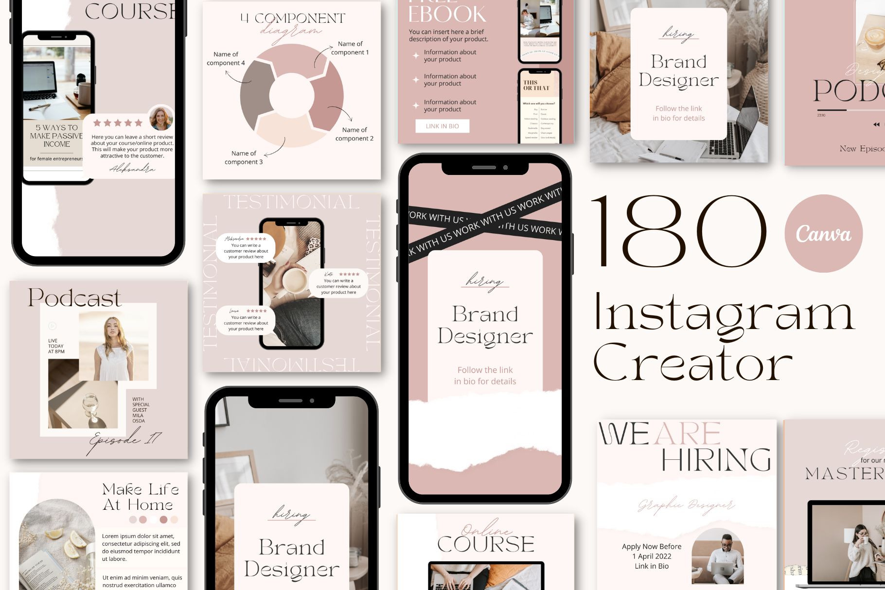 Instagram Creator Canva templates, a Social Media Template by DesignKora