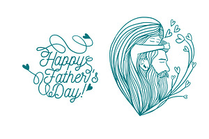 Greeting card for Happy Father s day, a Person Illustration by Nenahliadava Design
