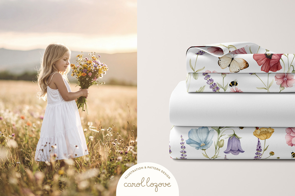 Watercolor Botanical Wildflowers Set, a Decorative Illustration by Carol Lozove (Photo 27 of 36)