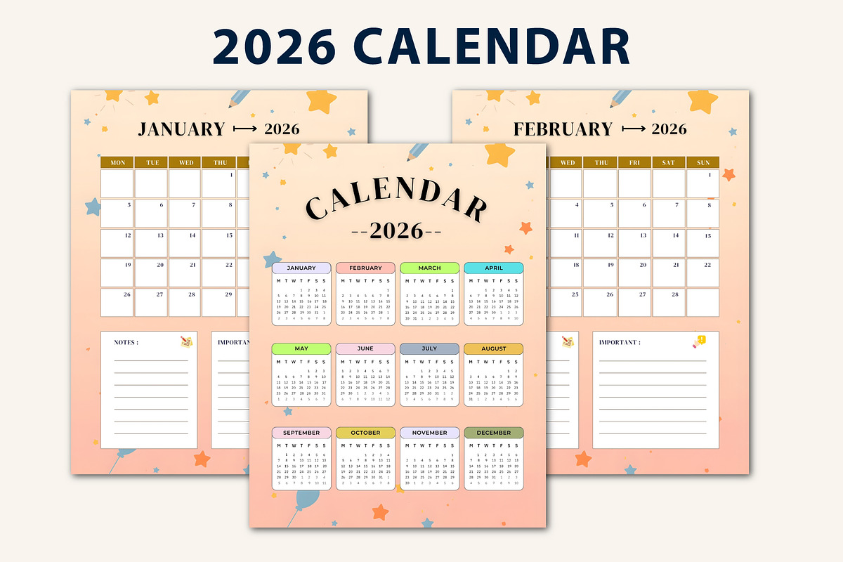26–27 Full Year Activities Kids Plan, a Stationery Template by Designmela01 (Photo 3 of 10)