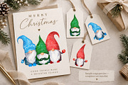 Cute Christmas Gnomes Clipart PNG, a Seasonal Illustration by Where summer is (Thumbnail 3 of 3)
