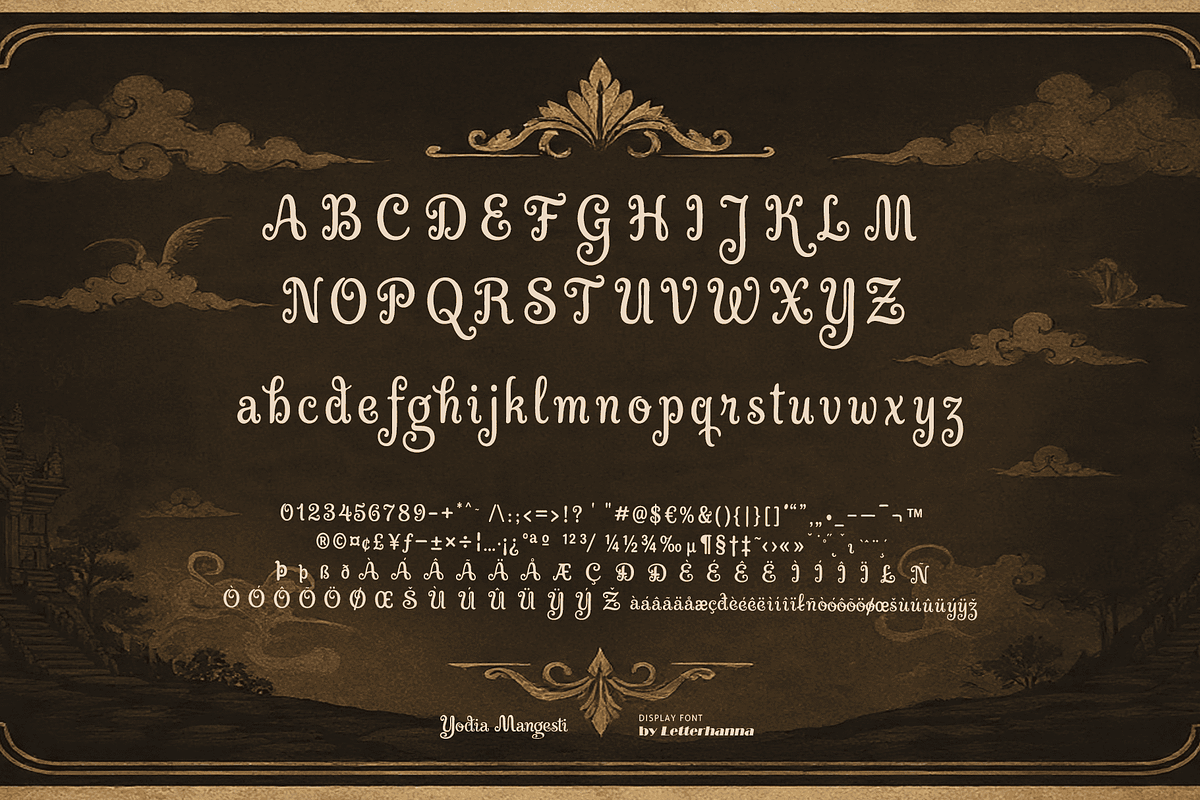 Yodia Mangesti Font, a Blackletter Font by Letterhanna Studio (Photo 2 of 6)