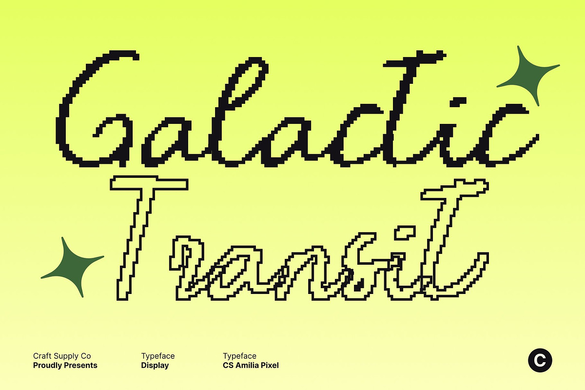 CS Amilia Pixel, a Script Font by Craft Supply Co. (Photo 6 of 8)
