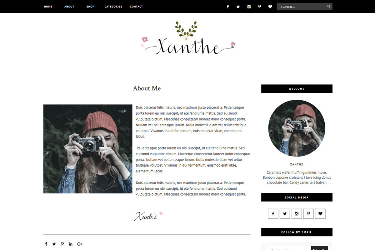 Blogger Template Responsive - XANTHE, a Websites & App Template by Vefio Themes (Photo 4 of 4)