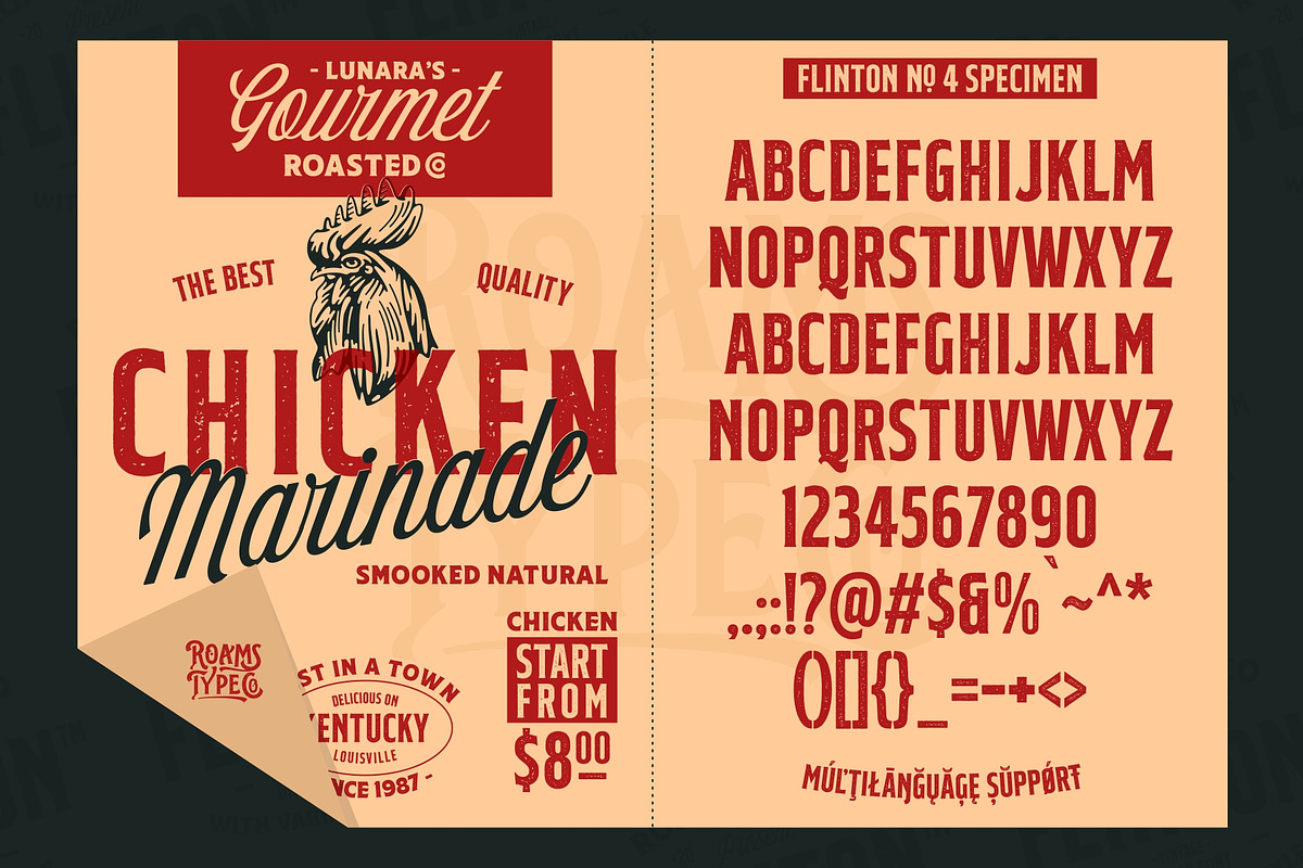 Flinton - Vintage Bundle Fonts, a Serif Font by Roams Type (Photo 7 of 14)