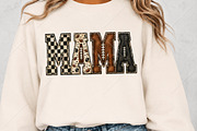 Preppy Football Mama Checkered PNG, a Seasonal Illustration by Canvas Craft (Thumbnail 5 of 6)