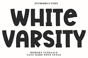 White Varsity, a Script Font by FreshTypeINK (Thumbnail 1 of 6)