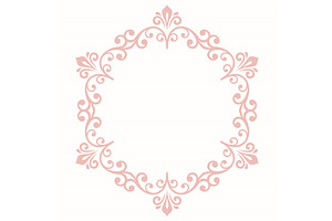 Floral Abstract Round Vector Frame, a Pattern Graphic by FineArtStudio