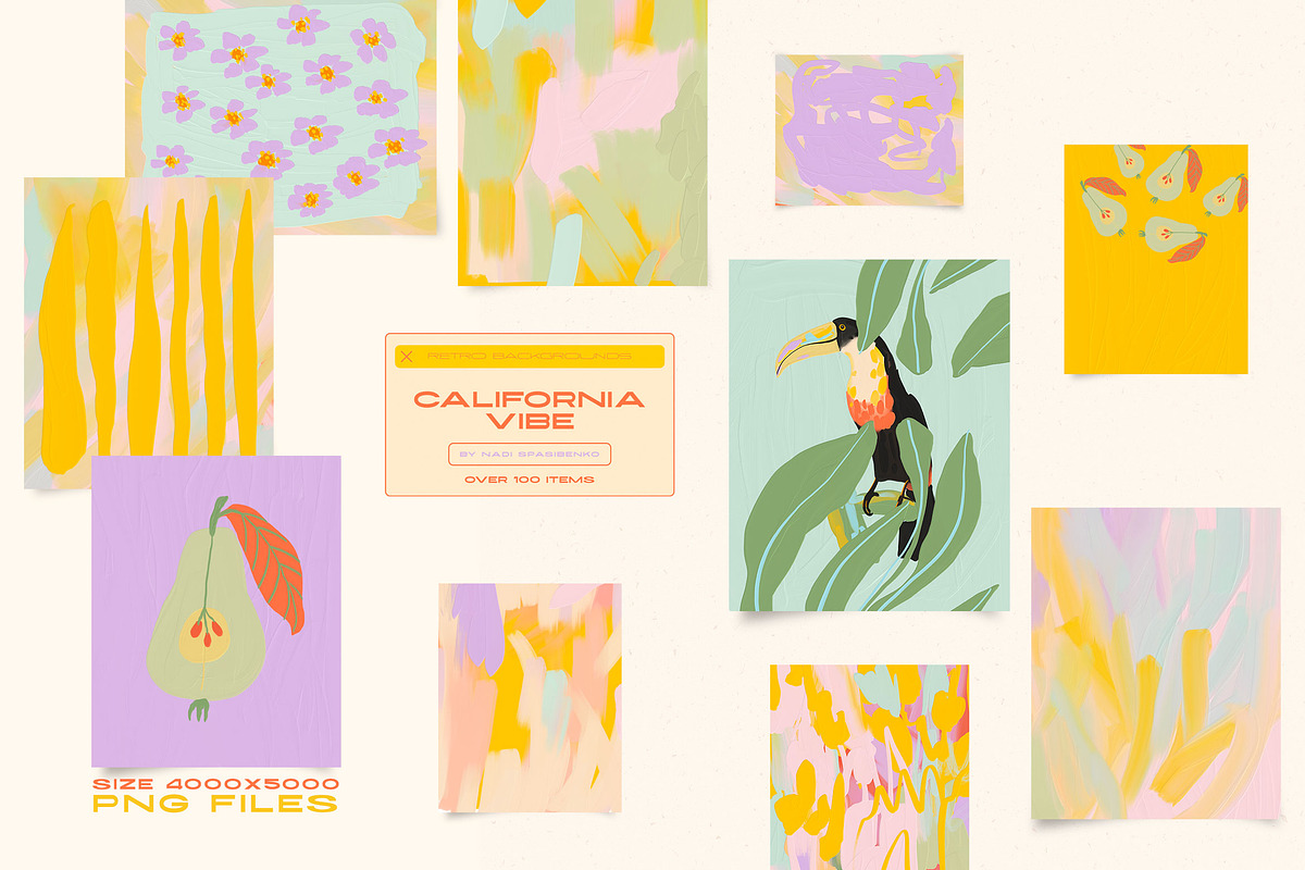 California - Acrylic Retro Textures, a Wallpaper Graphic by nadispasibenko (Photo 3 of 22)