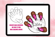NAIL ART DESIGN PROCREATE BRUSH SET, a Brush Add-On by The GG Shop (Thumbnail 9 of 11)