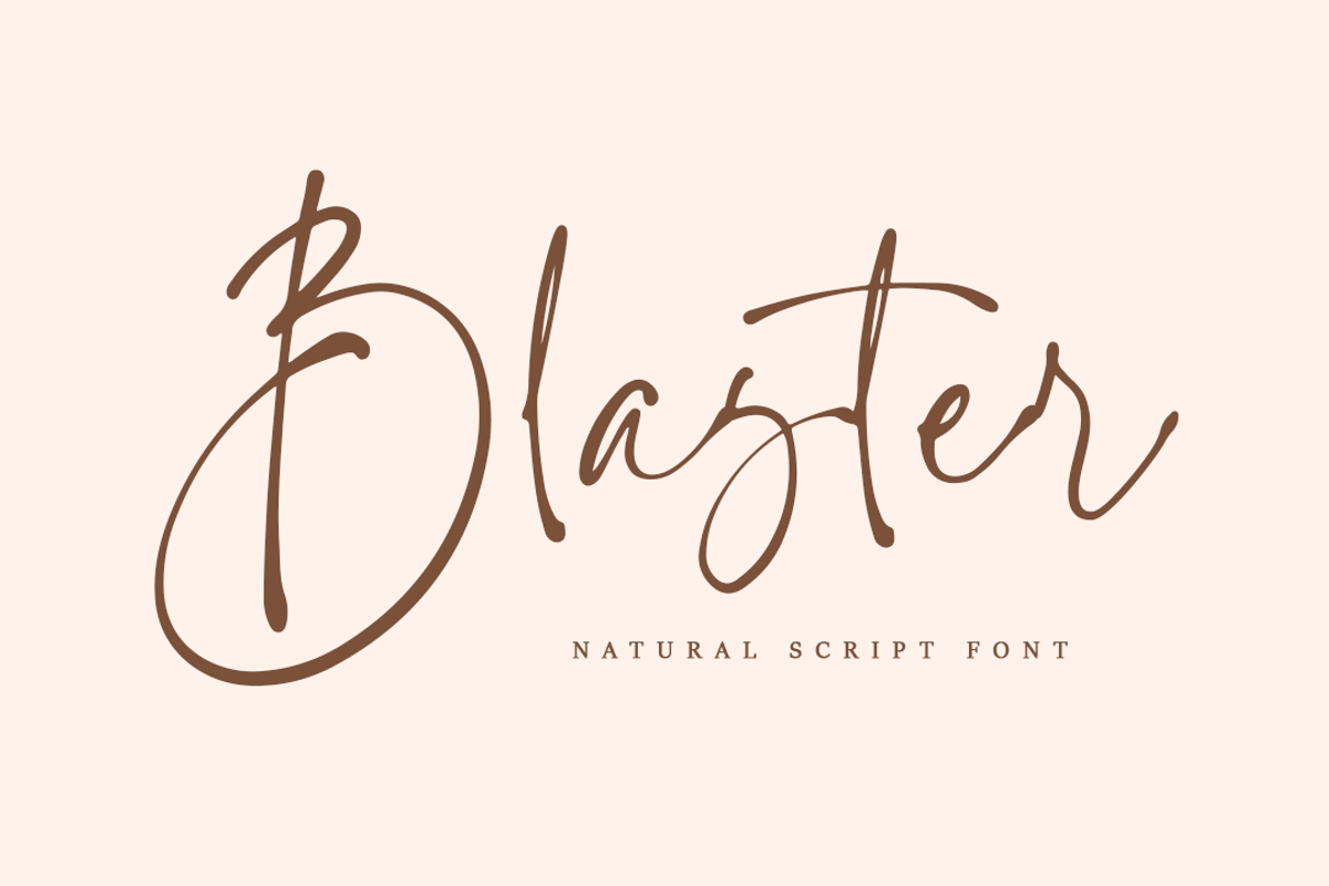 Blaster | Natural Handwritten Font, a Script Font by Moove Studio (Photo 1 of 9)