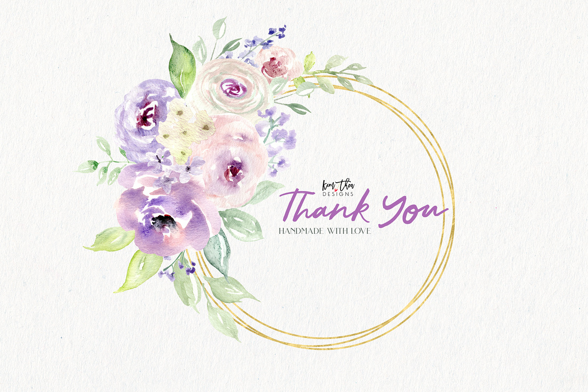 Blushed Lavender Floral Set, an Illustration by Kim Thoa Designs (Photo 10 of 10)