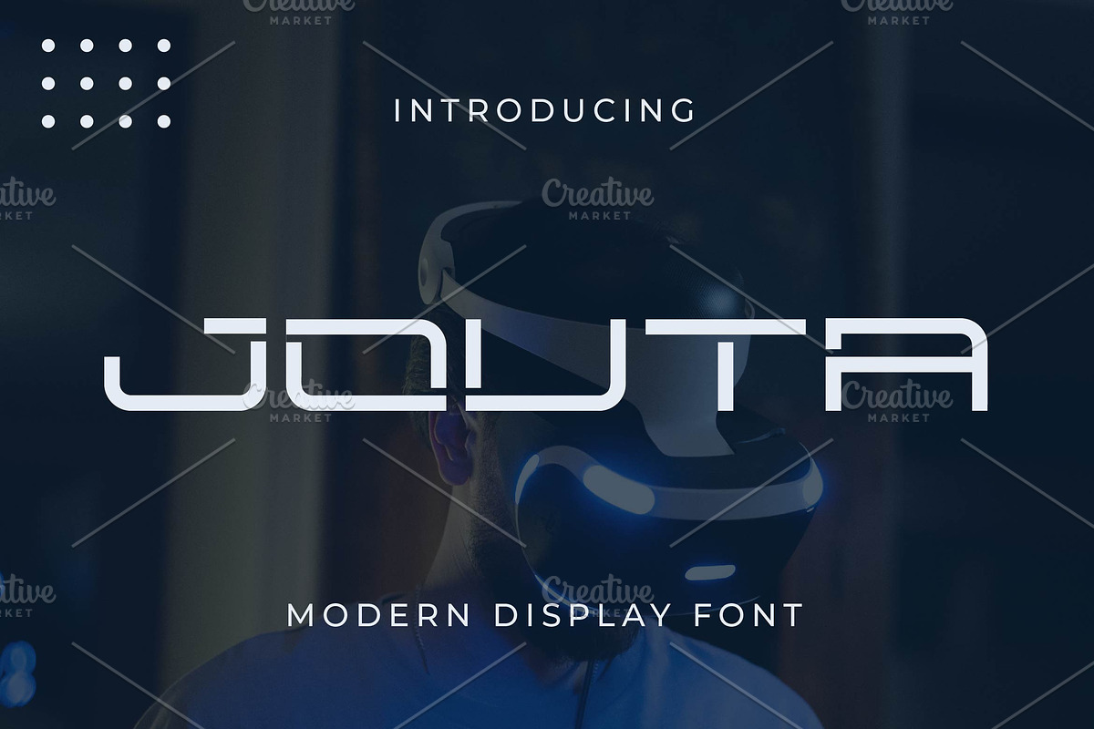Jouta | Modern Futuristic Font, a Sans Serif Font by Artiveko (Photo 1 of 4)