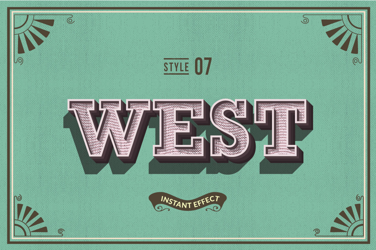 Vintage Text Effects (Illustrator), a Layer Style Add-On by Vector Galore (Photo 7 of 11)