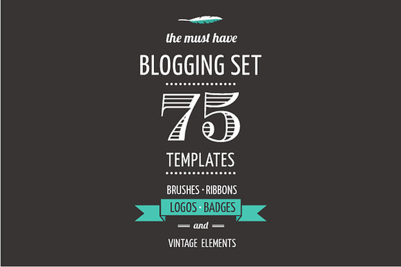Blogging Set Templates Elements
