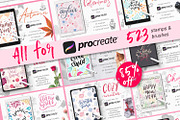 All for Procreate - brush bundle, a Brush Add-On by Gray Cat Graphics (Thumbnail 3 of 34)