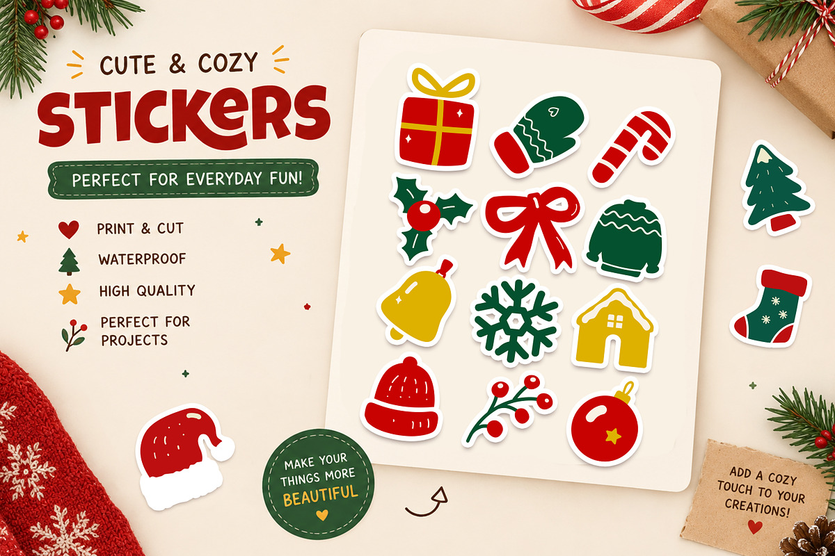 Christmas Folk Illustration Bundle, an Object Graphic by ashek (Photo 3 of 8)