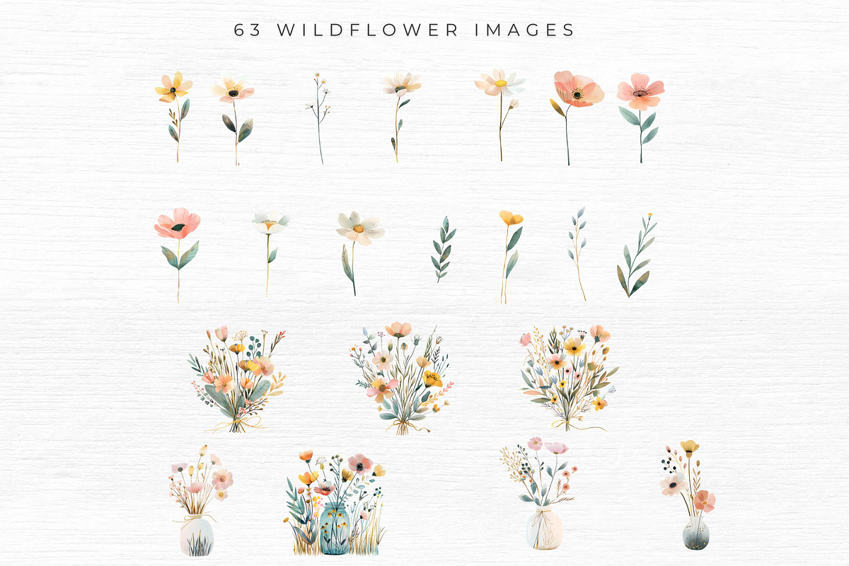 Wildflower Clipart, a Seasonal Illustration by EllyandLima (Photo 7 of 8)
